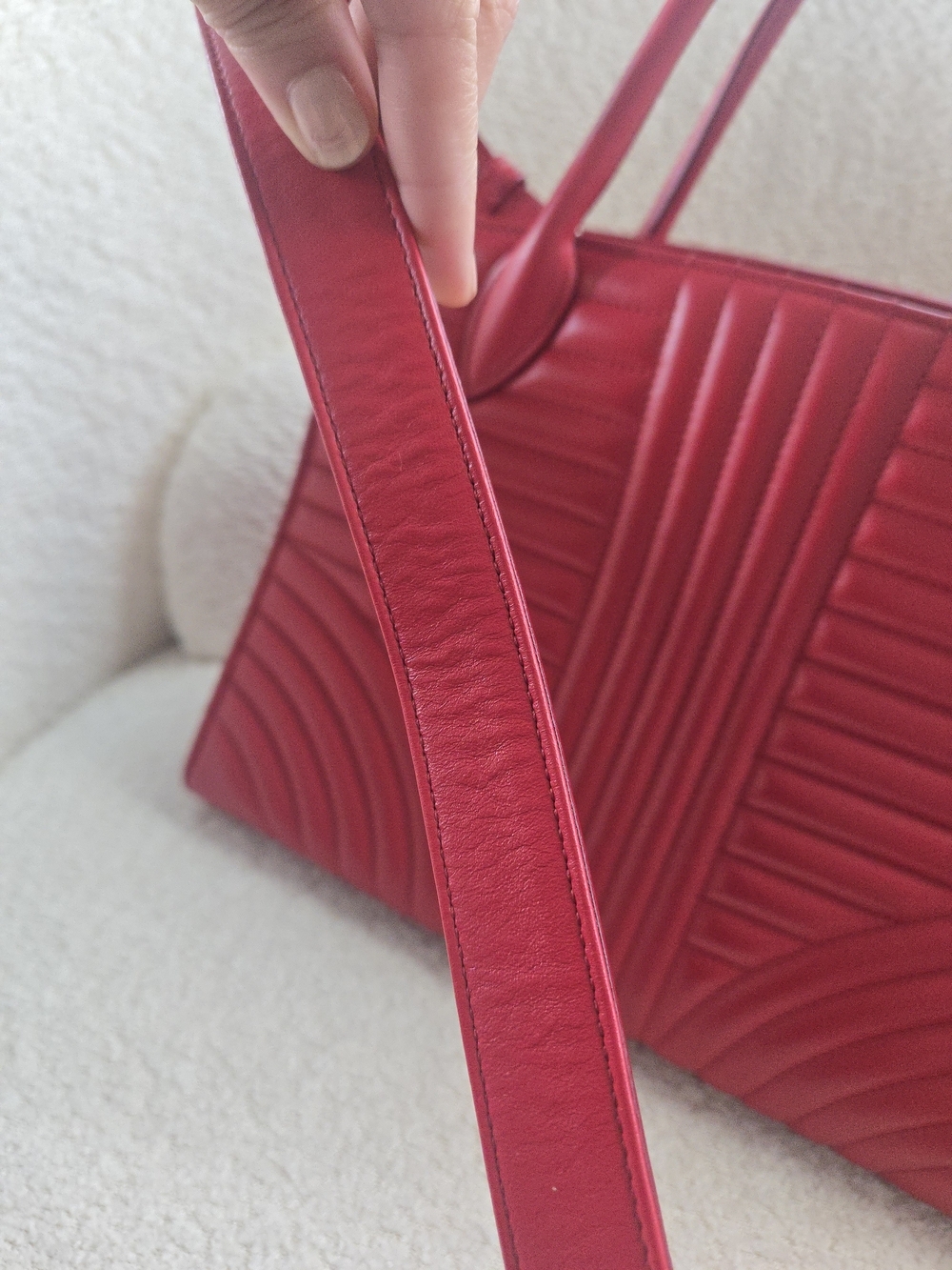 Prada EUC Diagramme Convertible Tote – Red Calfskin Leather - Picture 8 of 17